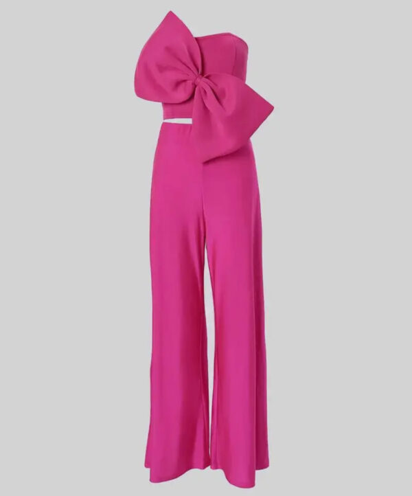 Pretty in Pink Bow Jumpsuit
